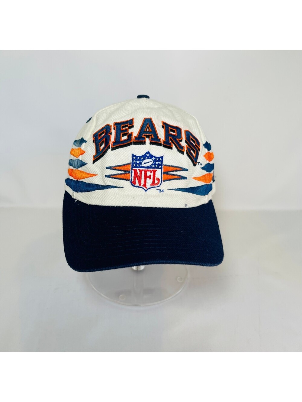 Vintage Chicago Bears Athletic NFL Pro Line Shark Tooth Snapback Hat Cap OSFA